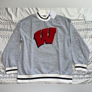 Wisconsin Badgers Gameday Couture In It To Win It Sporty Mock Neck Pullover